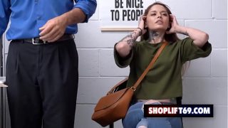 Brunette milf Vanessa Vega getting banged by security guard for stealing